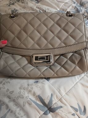 Michael Kors Quilted Shoulder Bag in Gray
